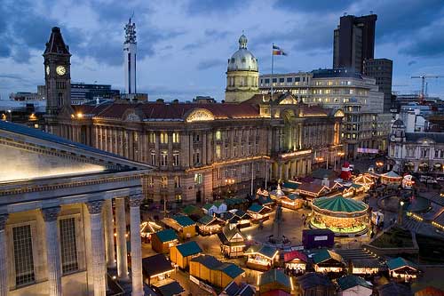 伯明翰市中心的Christmas Market