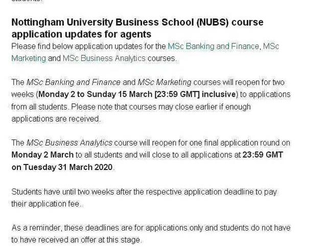 英国 曼彻斯特大学/诺丁汉大学 2020年最新申请信息