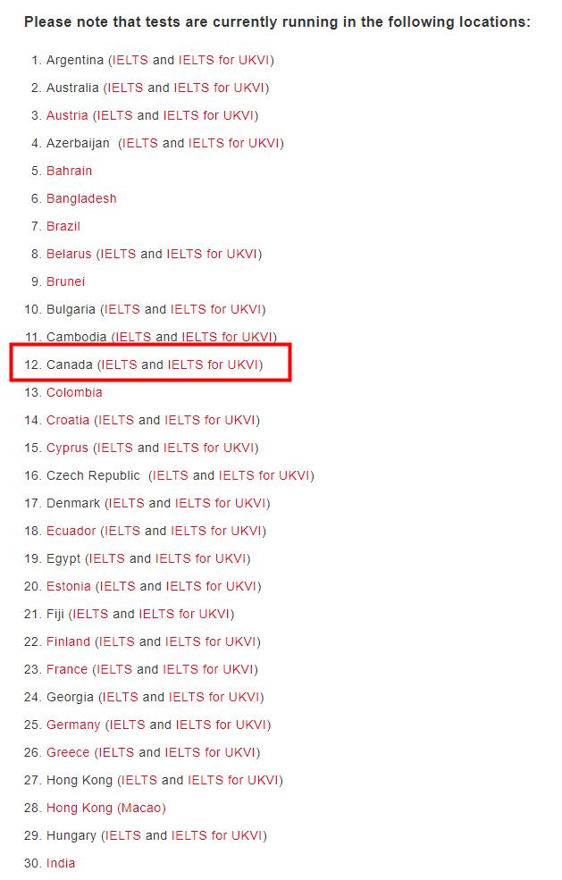 雅思在全球72个国家重开考试，加拿大4个省份均已开放考试预约