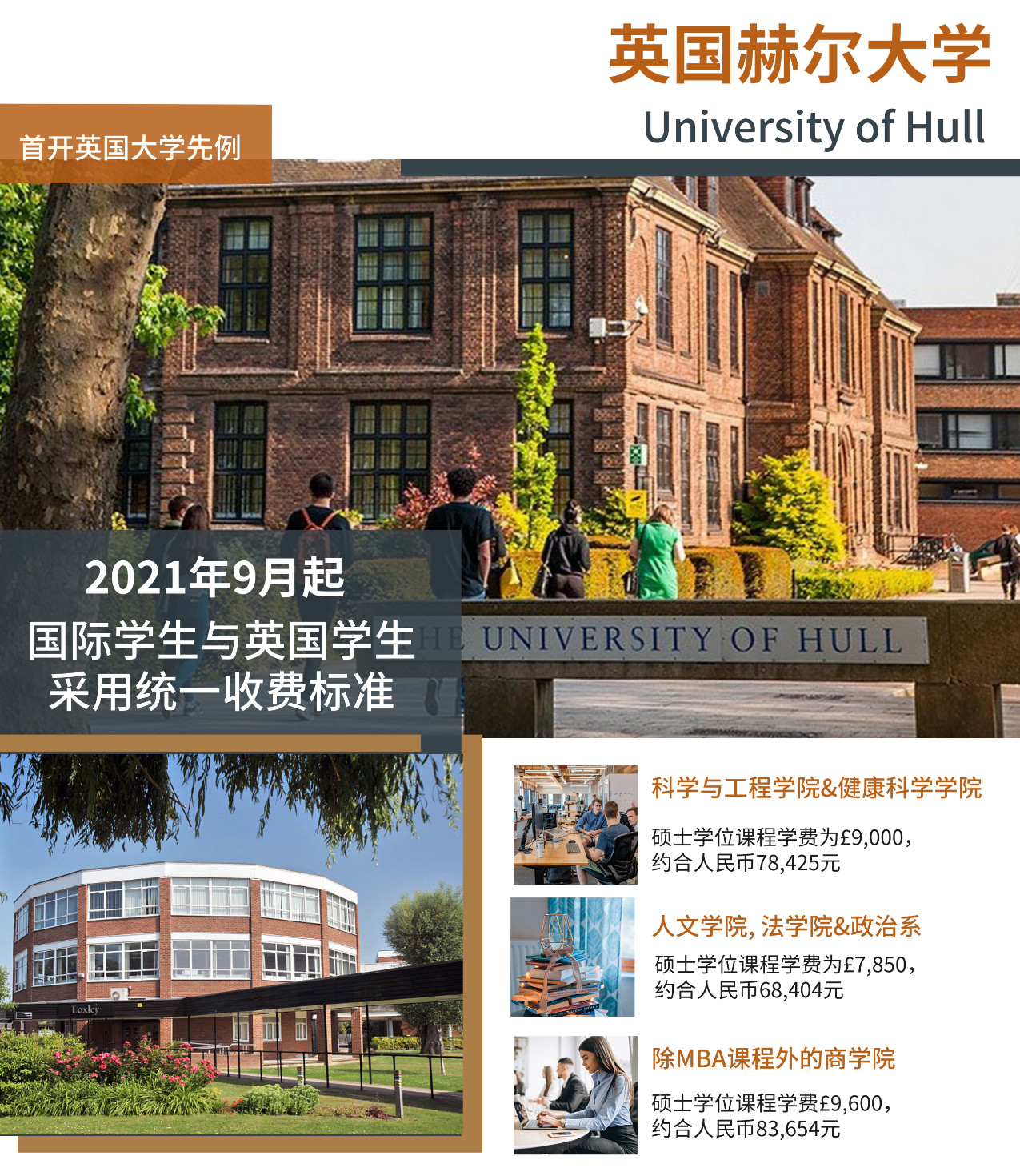 首开英国大学先河，赫尔大学留学生与英国本土学生收费标准统一